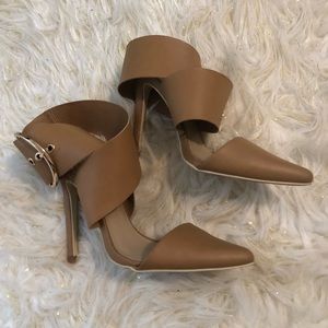 JustFab Tan Point Heels